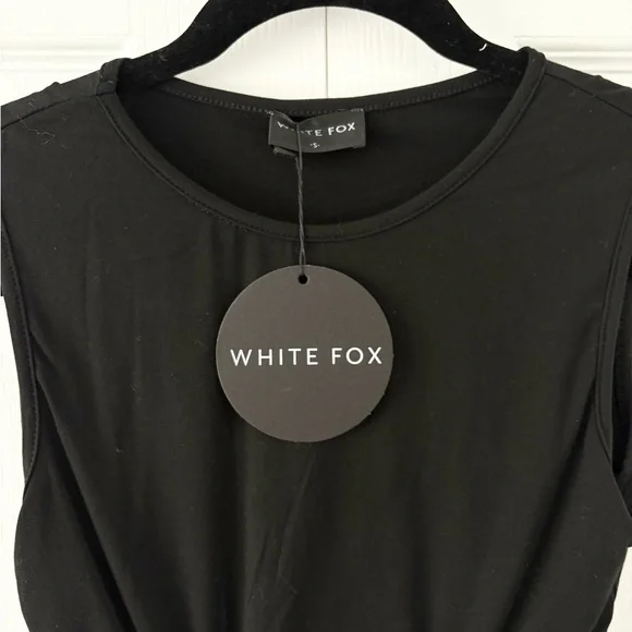 NWT White Fox Boutique Black Out All Night Crop Top - Picture 3 of 4